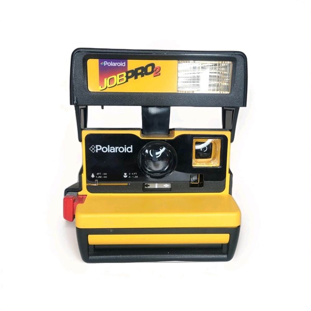 Vintage Polaroid‎ Job Pro 2 Instant Film Camera 600 with Strap Black/Yellow